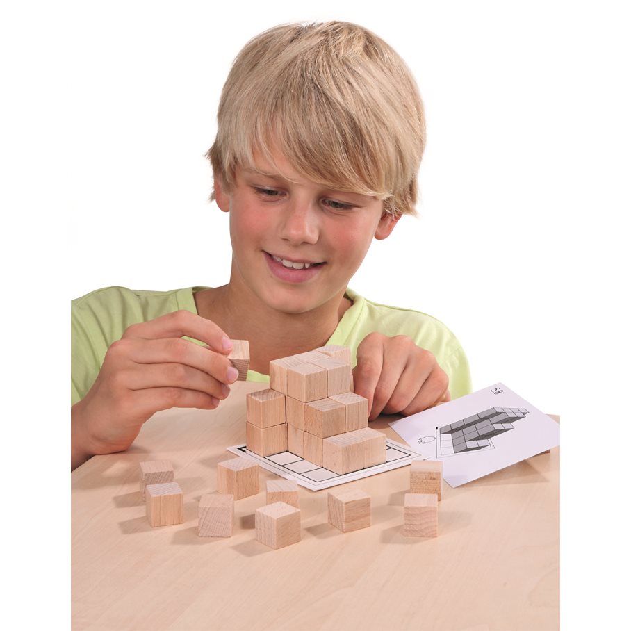 Träkuber - arbetskort (pkt.2) EN STL