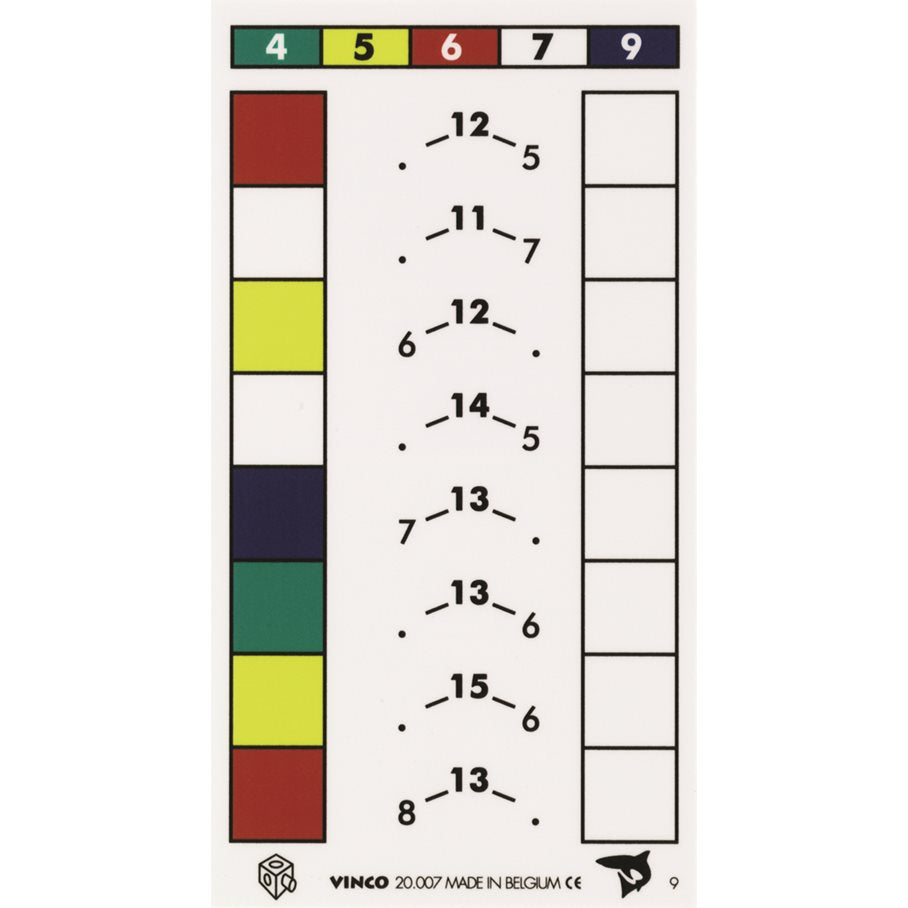 Mattekuber - arbetskort EN STL