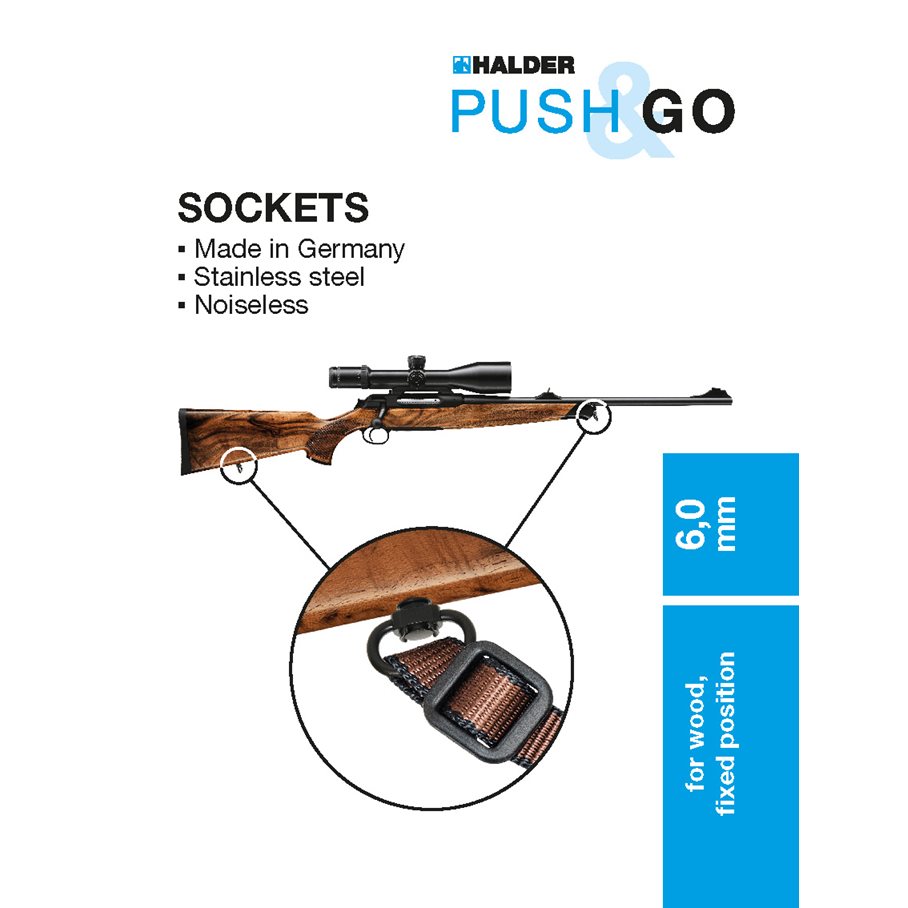 Hylsa Rembygelfäste 2 st / set Ø 6,0 x 1,0 mm, svart, trä, låsb EN STL