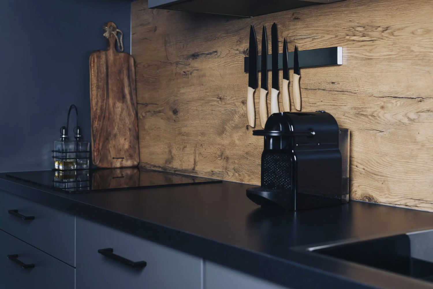 Knivhållare magnetisk med rostfri stålyta, 47x360 mm EN STL