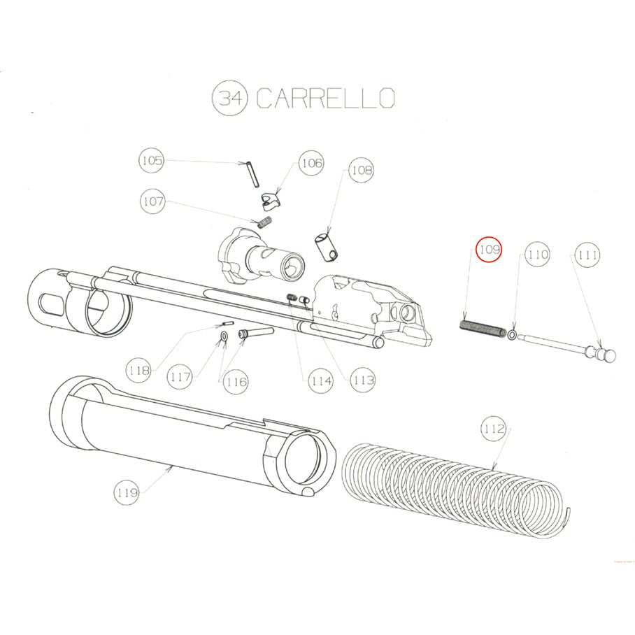 Firing Pin Spring, 1301 EN STL