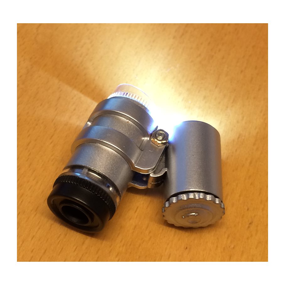 Fickmikroskop, juvelerarlupp 45x för yrke och hobby EN STL