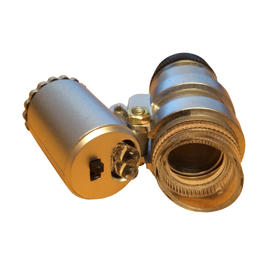 Fickmikroskop, juvelerarlupp 45x för yrke och hobby EN STL