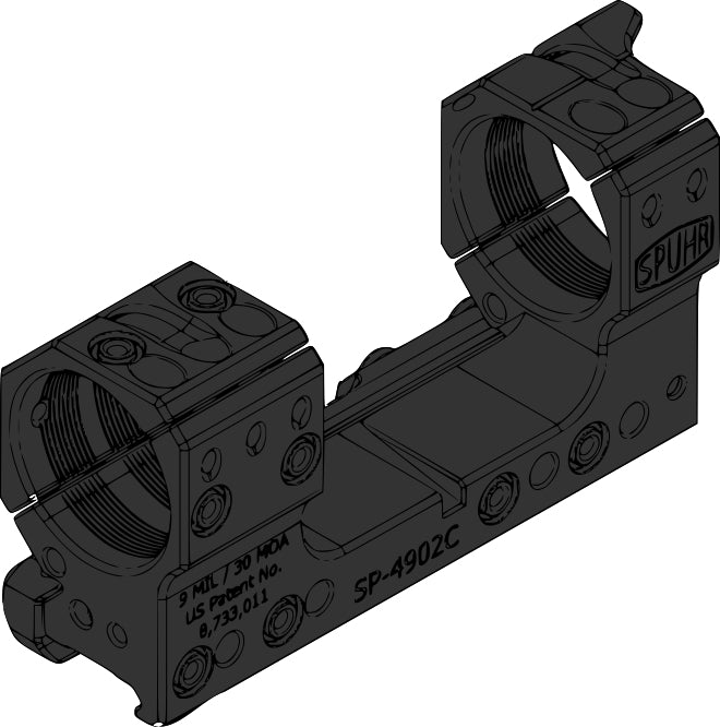 SP-4902C Gen 3 34 mm Picatinny Fastmontage, 9 MIL, 38 mm EN STL