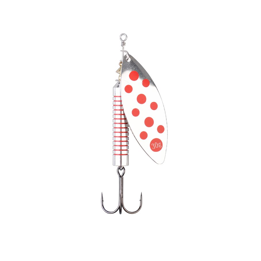 Salmon Spinner 30 gram SILVER/RED / EN STL
