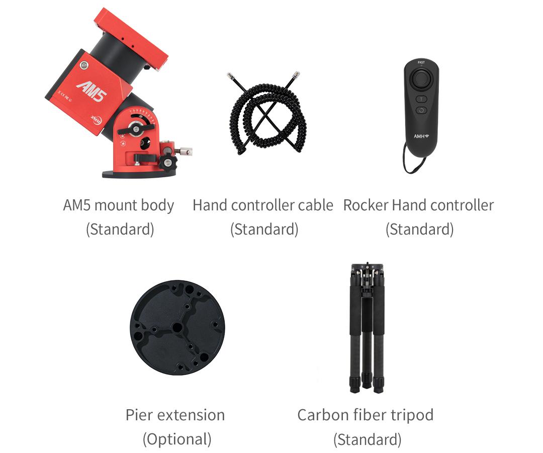 AM5 montering med harmonic drive-system och kolfiberstativ EN STL