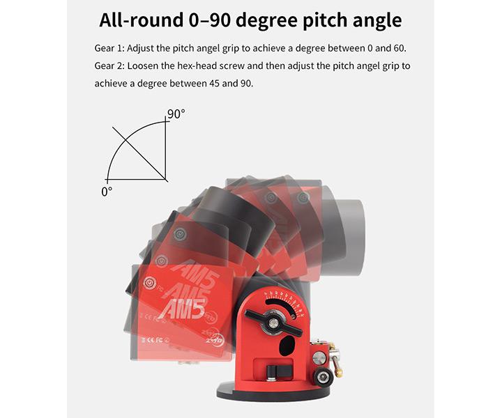 AM5 montering med harmonic drive-system och kolfiberstativ EN STL