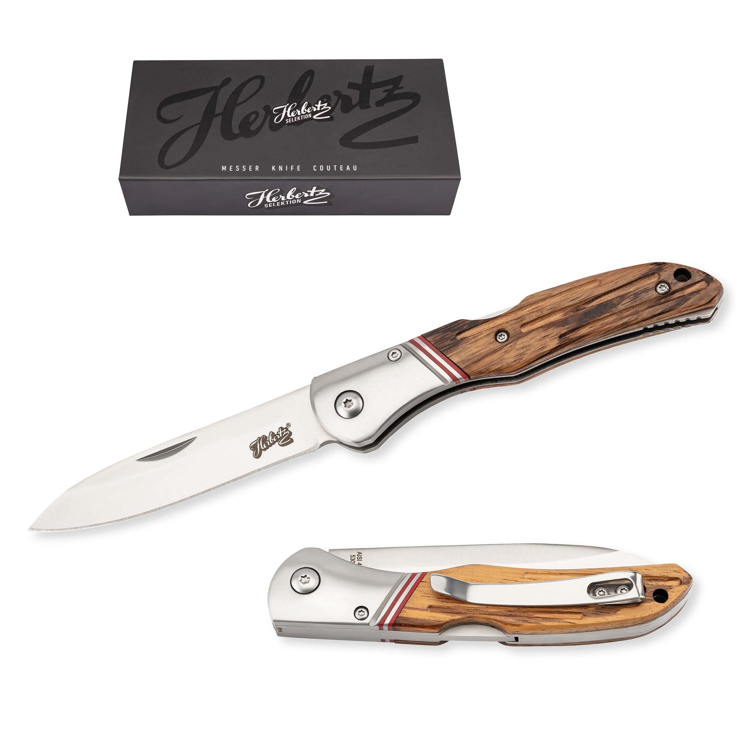 Taschenmesser Zebraholz EN STL