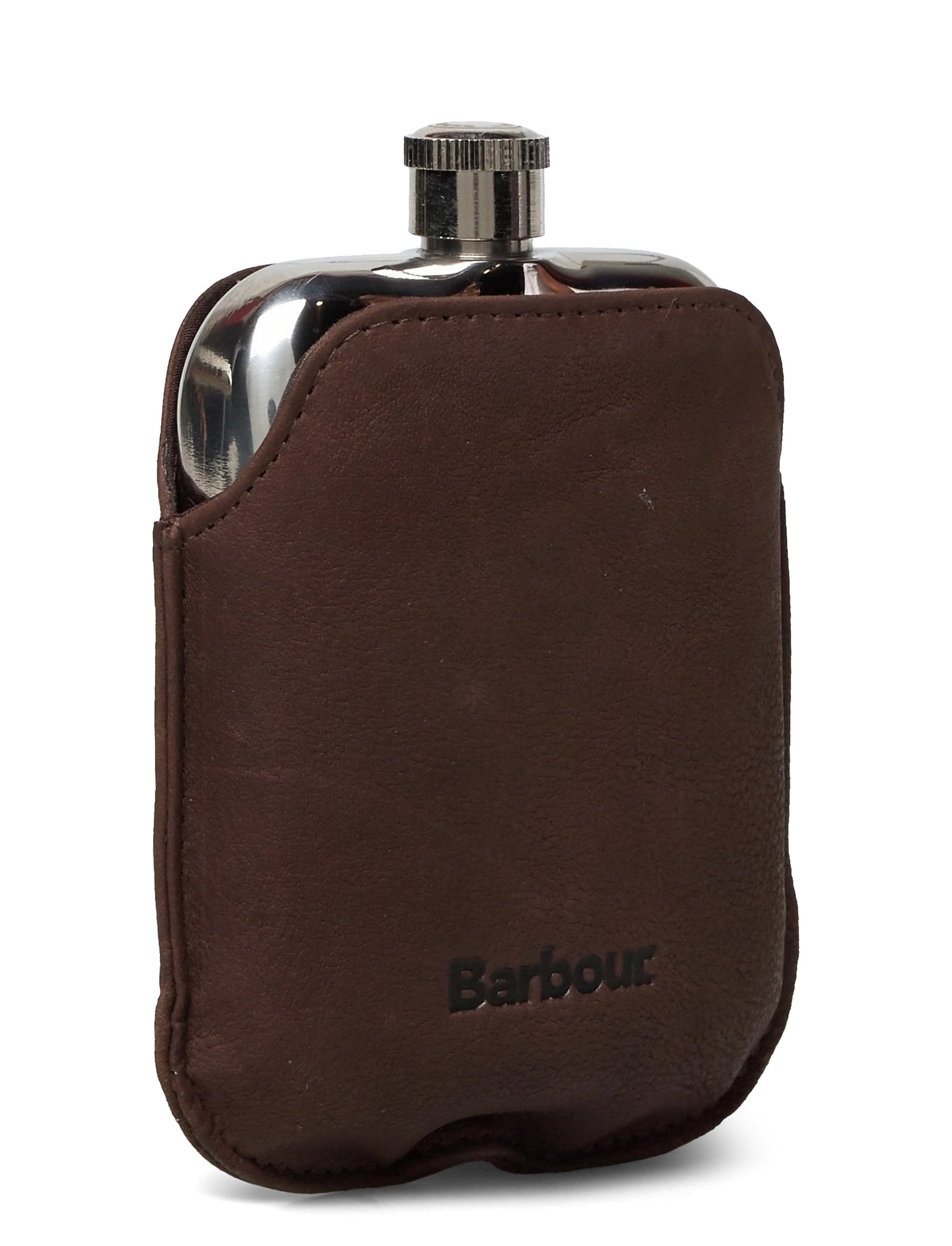Wax Leather Hipflask DARK BROWN / EN STL