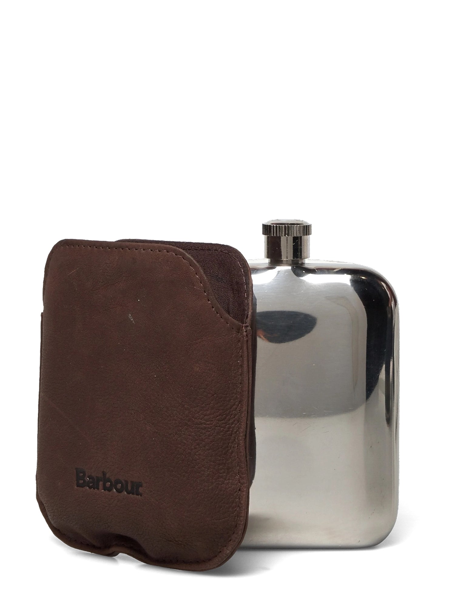Wax Leather Hipflask DARK BROWN / EN STL