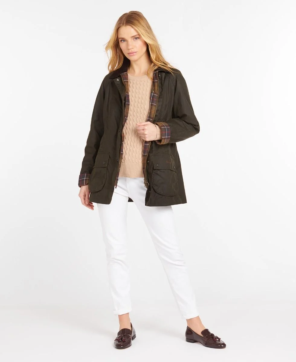 Classic Beadnell Wax Jacket OLIVE / 10
