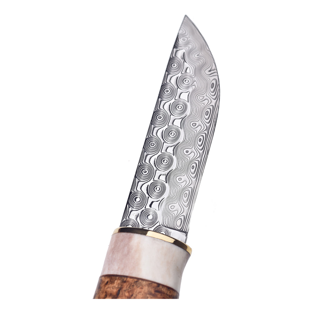 Jaktkniv Älgen Brun Damasteel Rose BRUN / EN STL