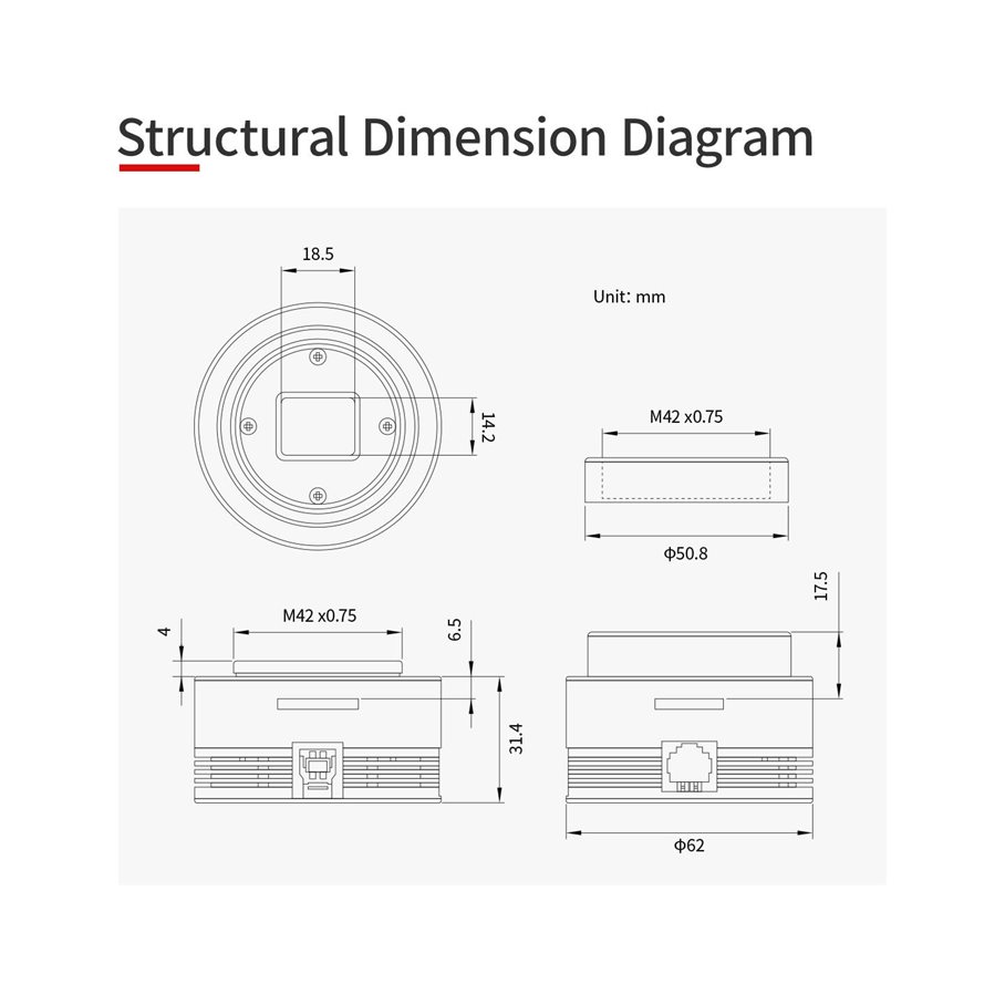 ASI585MC planetkamera, färg EN STL