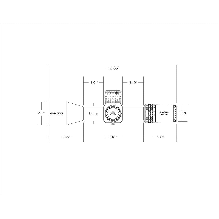 SH4 4-16x50 GEN2 FFP VPR MIL Belyst Kikarsikte 34 MM / VPR MIL