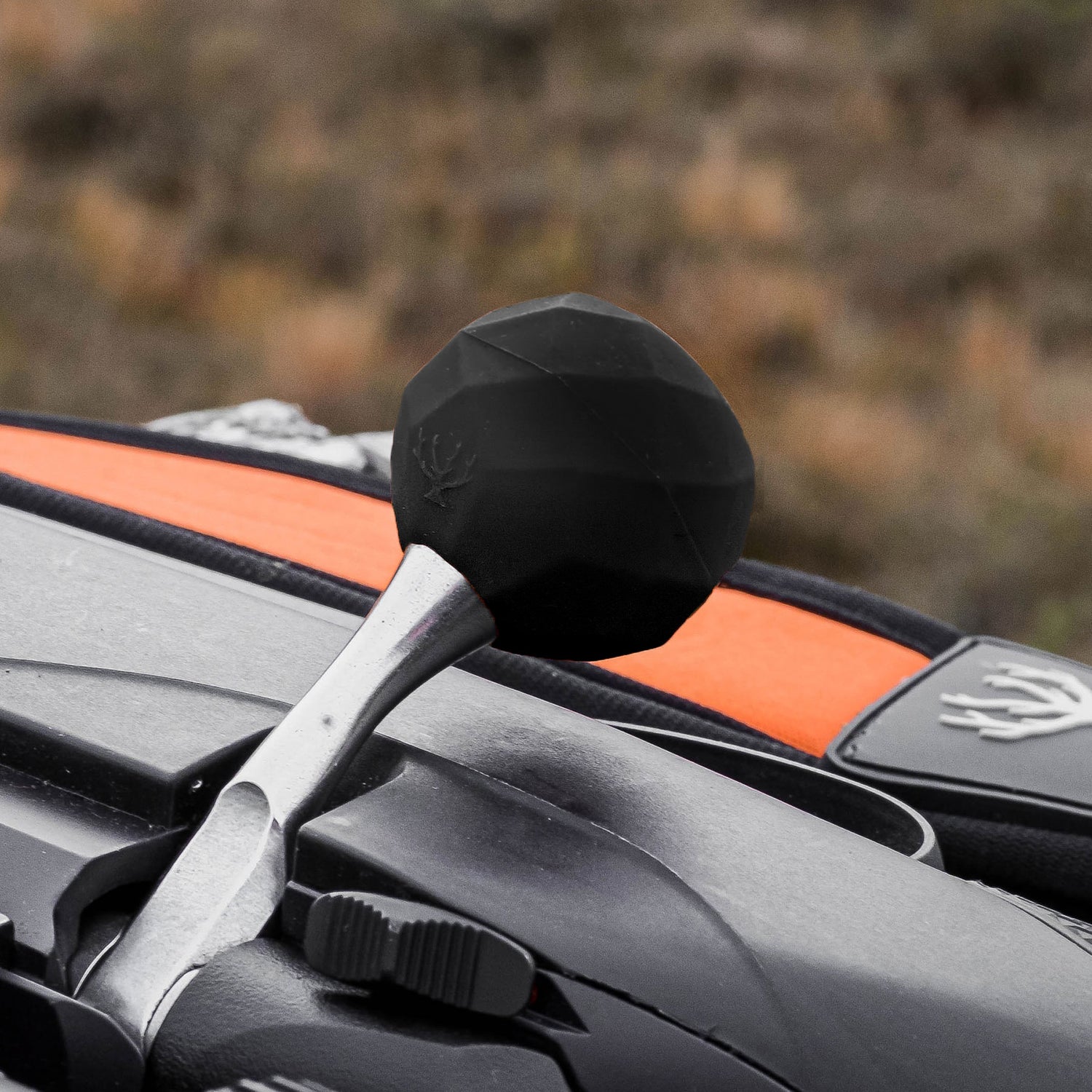 Bolt Rubberball Round/ Slutstycksknopp Rund diamantformad BLACK / EN STL