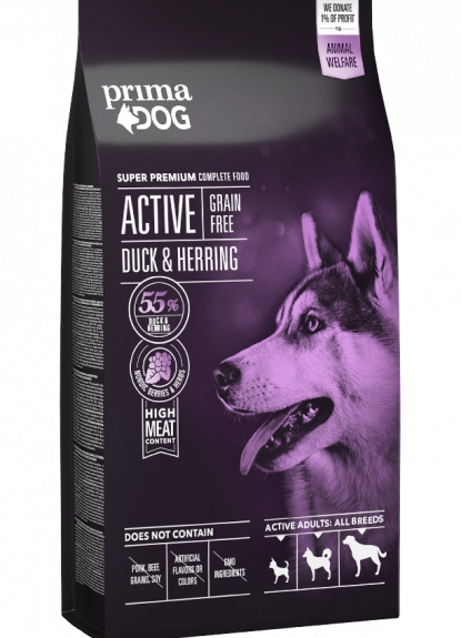 Dog Active Grain Free Anka och Strömming 1,5kg eller 10 KG SMAK ANKA OCH STRÖMMING & MÄNGD 1,5 KG