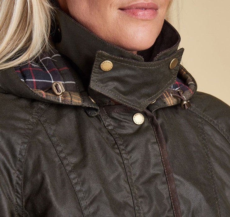 Bower Wax Jacket Dam OLIVE / UK 10-S