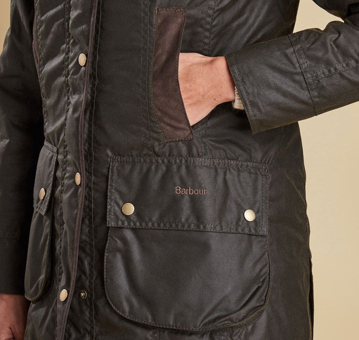 Bower Wax Jacket Dam OLIVE / UK 10-S