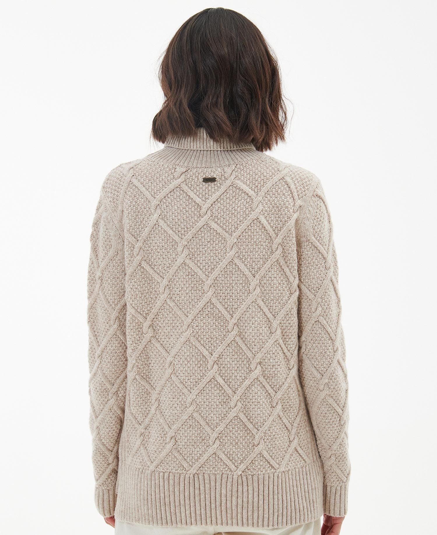 Burne Roll Neck Knit Stickad tröja CREAM / UK 12-M