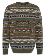 Case Fair Isle Crew, tröja herr WILLOW GREEN / M