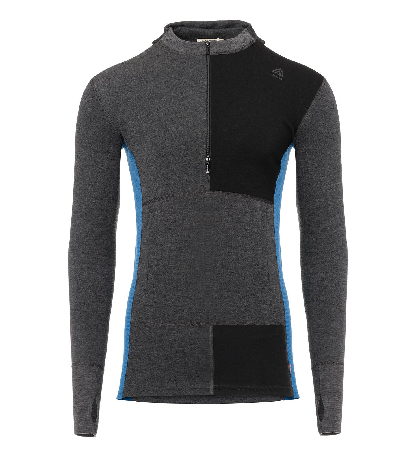WarmWool hoodsweater w/zip Men MARENGO / JET BLACK / CORSAIR / S