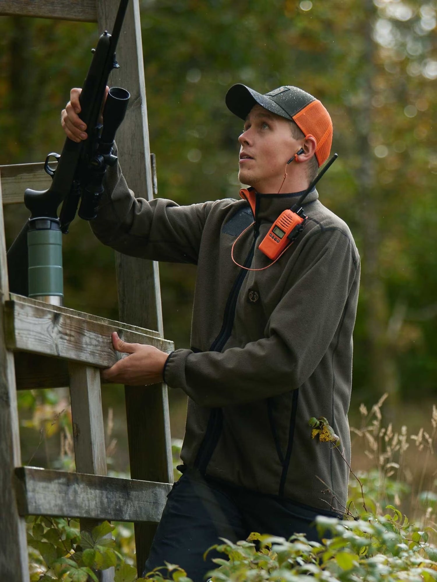 Mist Windblocker Reversible Jacket Men GRÖN/HIGH VIS ORANGE / S