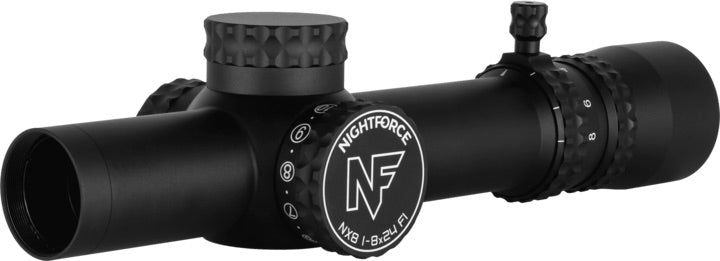 NX8 1-8x24 F1 FFP Capped E/W .2 MIL PTL FC-Dmx Belyst Kikarsikte SVART / 30 MM