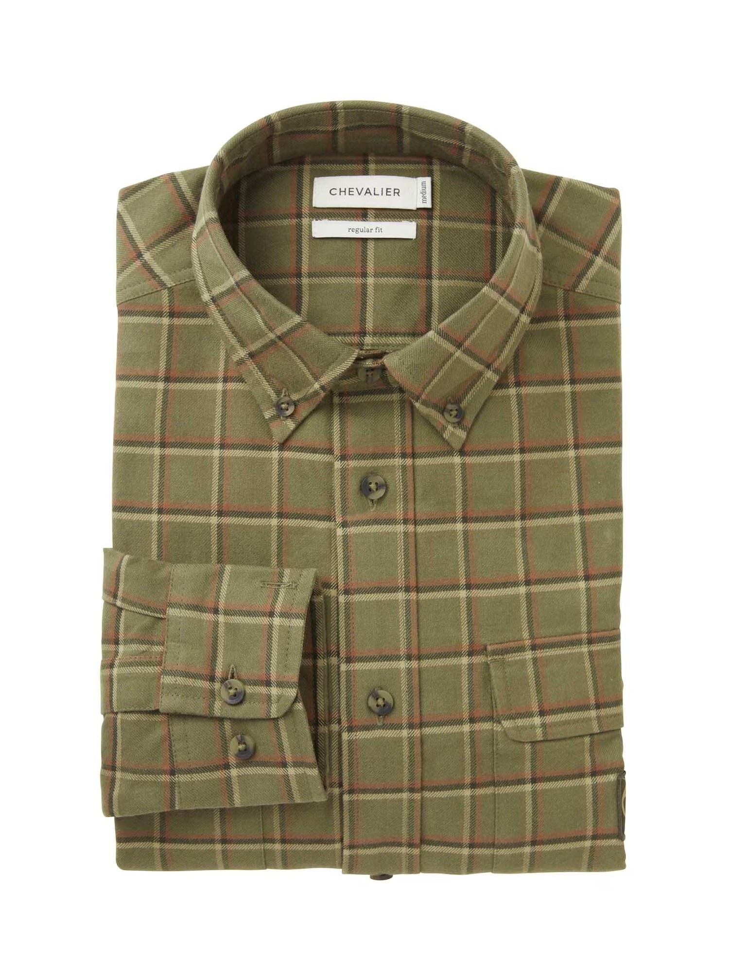 Heron Flannel Shirt Men FIELD GREEN CHECKED / S