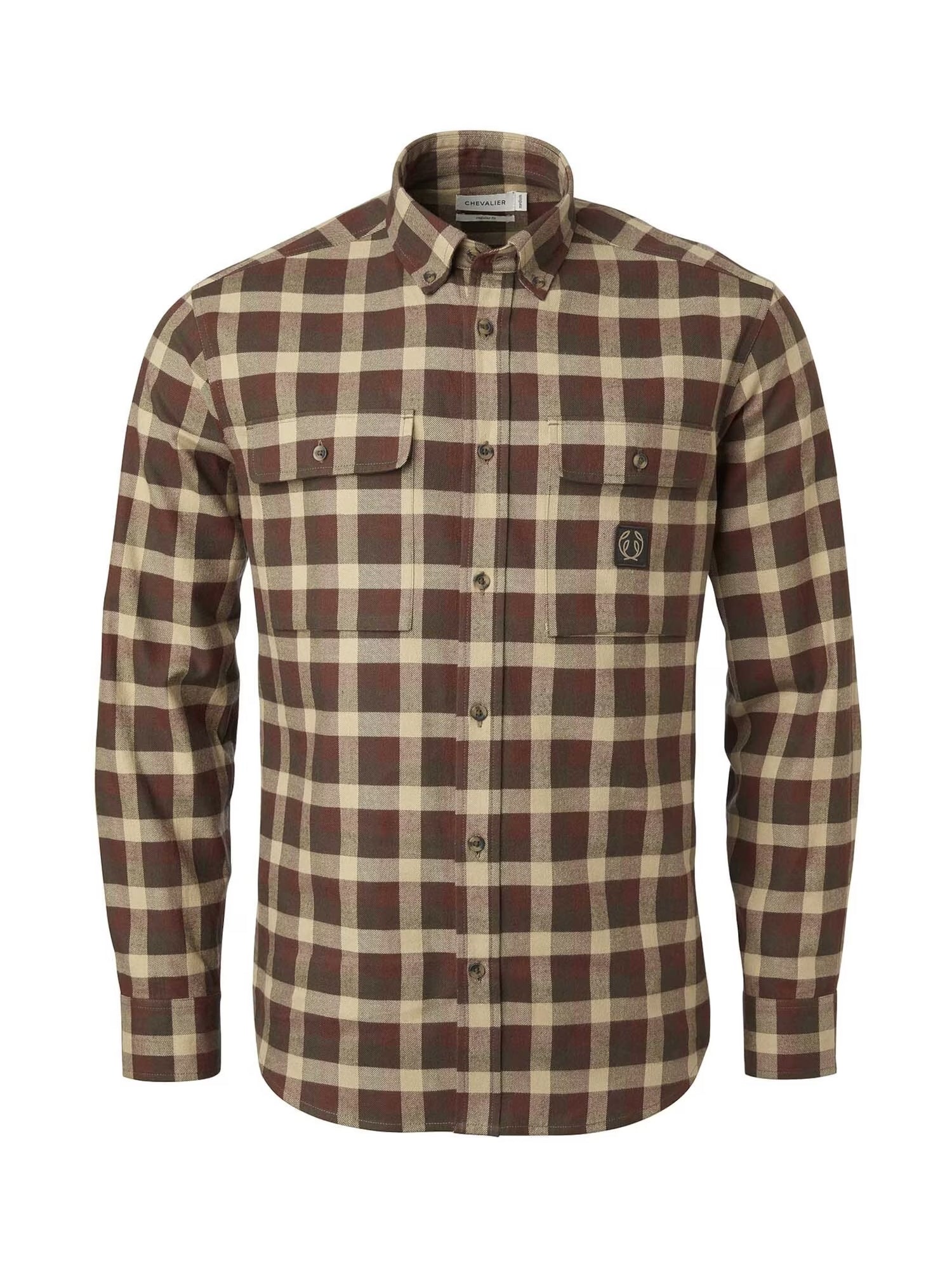 Heron Flannel Shirt Men HOLLY GREEN CHECKED / S