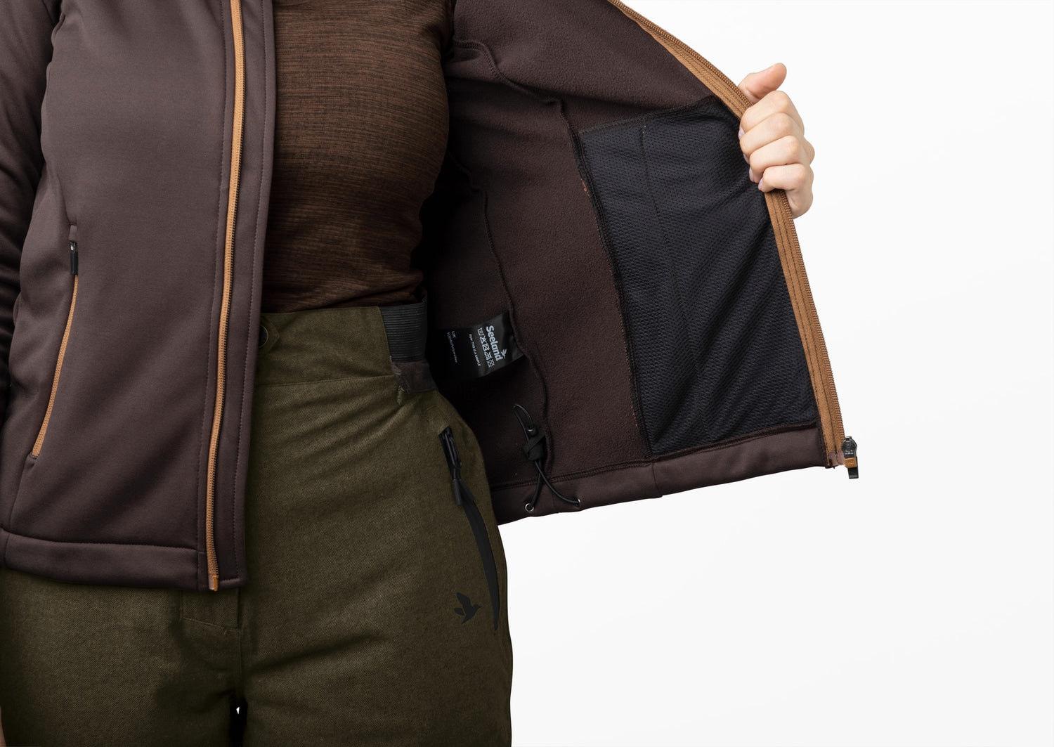 Emily fleece Dam DARK BROWN / S