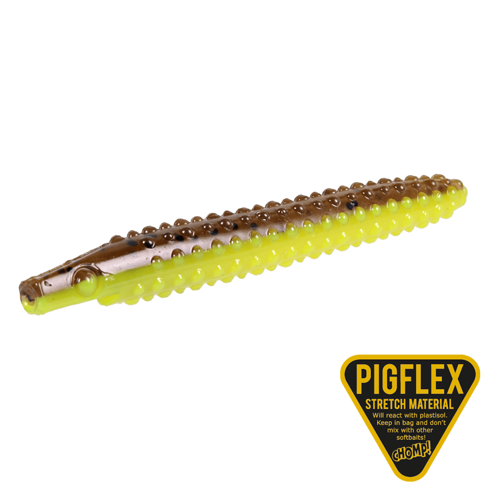 Pig Pickle 8 cm 3,1 gram 4 stycken BROWN CHARTREUSE FLAKE / 8 CM