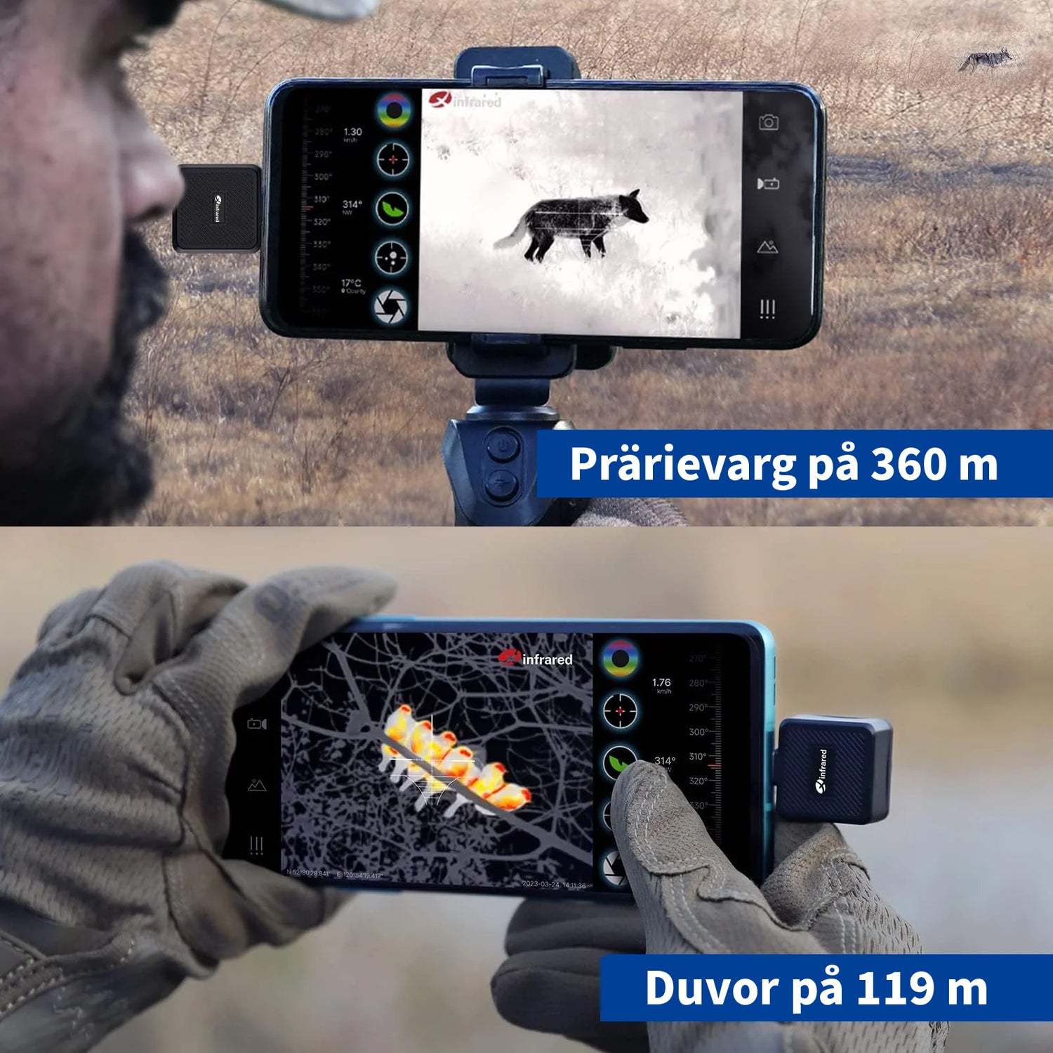 T2 PRO 256 x 192 Värmekamera För IOS Mobiltelefoner Eller Plattor EN STL
