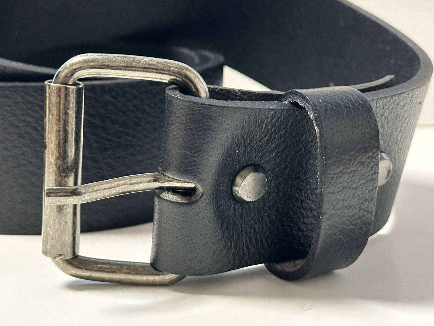 Läderbälte SVART / 95 CM