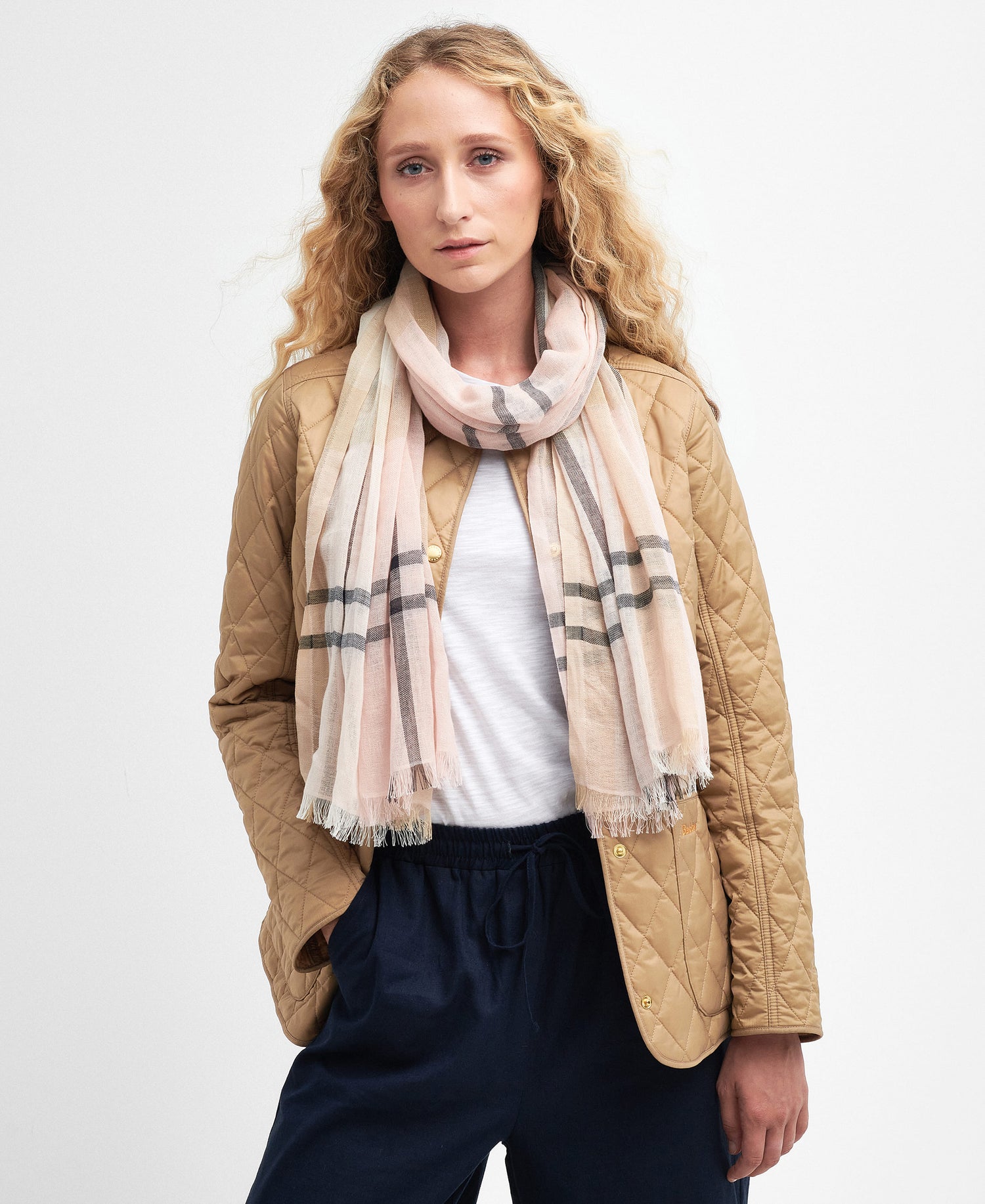 Abigail Tartan halsduk PRIMROSE HESSIAN / EN STL