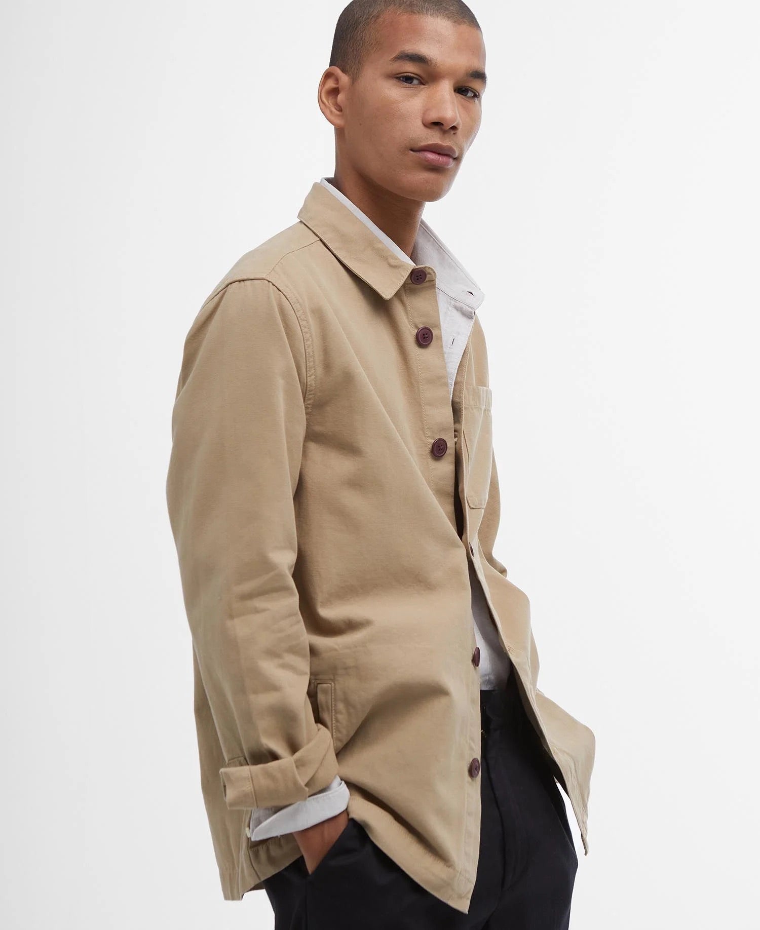Washed Overshirt Men WASHED STONE / M