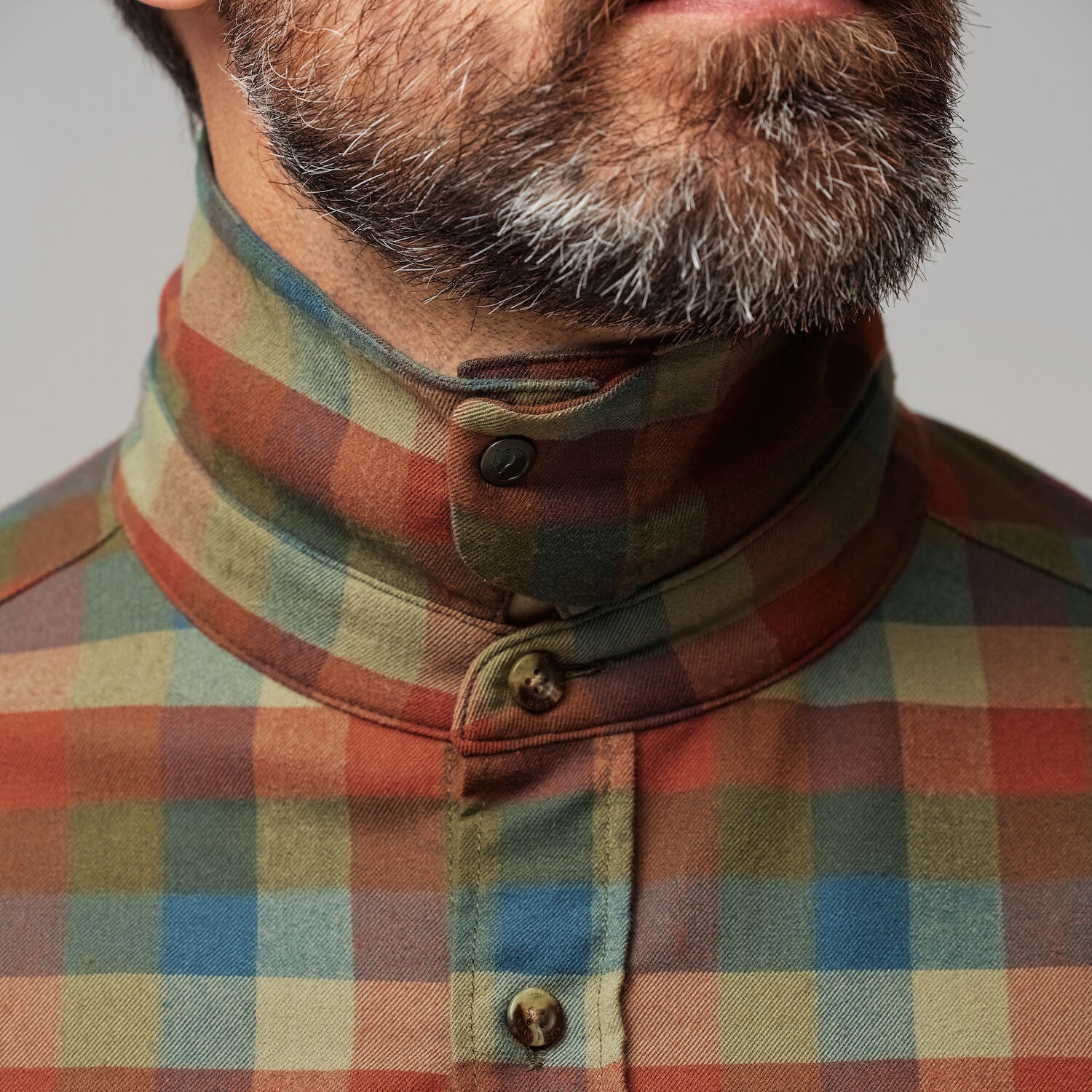 Lappland Stretch Flanellskjorta Men LAUREL GREEN-MOUNTAIN BLUE / S