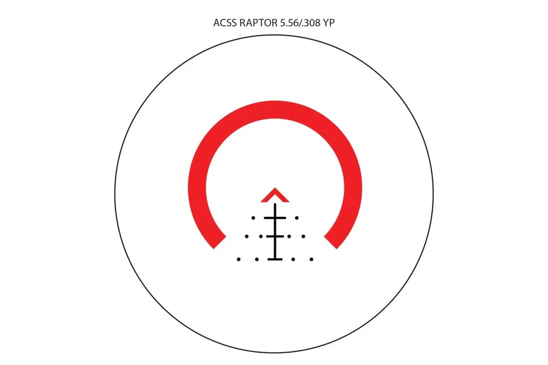 SLx 3 x Micro Prismasikte Med Belyst Röd ACSS Raptor 5.56/.308 - Yard - FDE