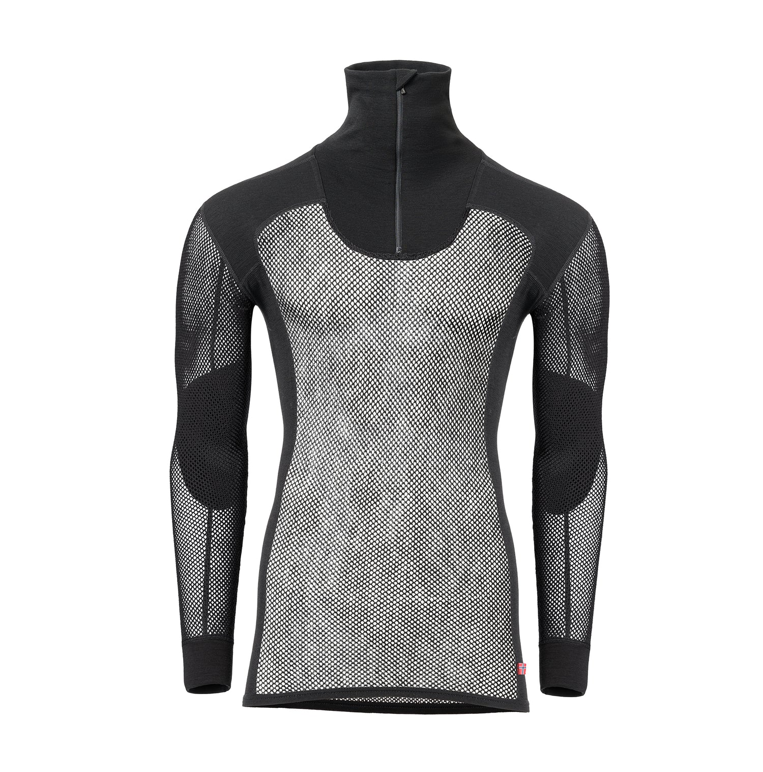 WoolNet Original Polo w/Zip Men Jet Black JET BLACK / XS