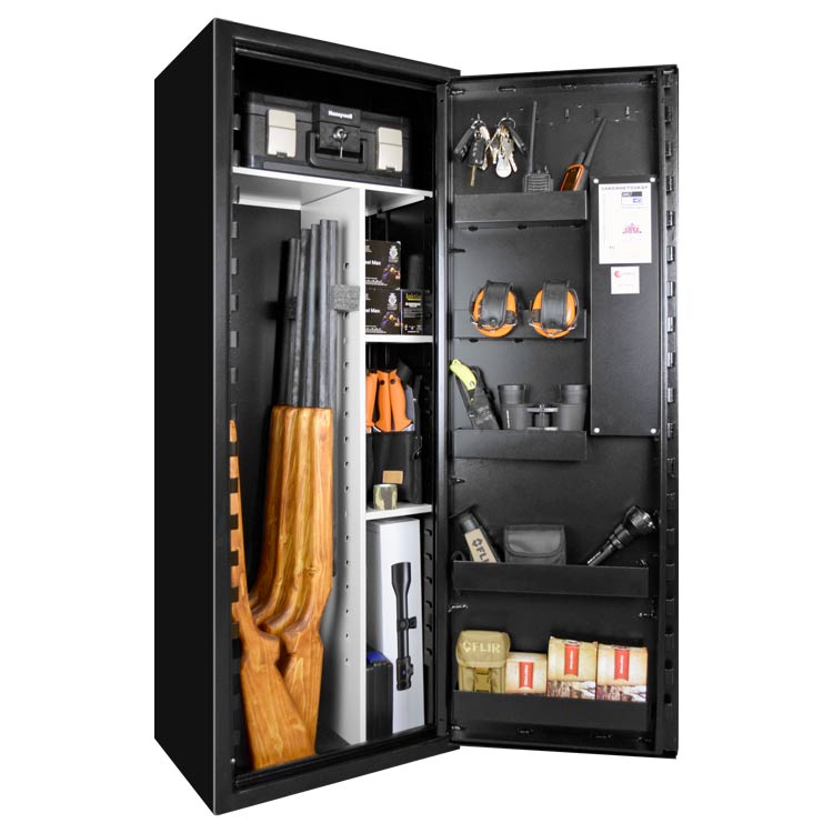 Vapenskåp Scandinavian Safe SP 88 med brandbox Inkl Led-belysning och frakt! SVART / UTAN KODLÅS