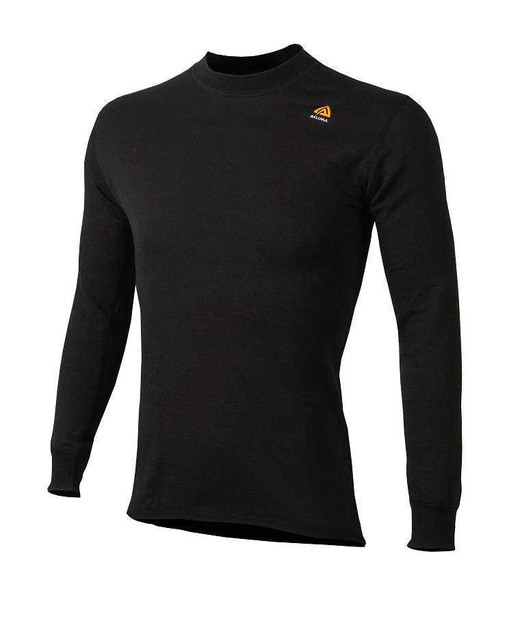 WarmWool Crewneck Shirt Men JET BLACK / XS