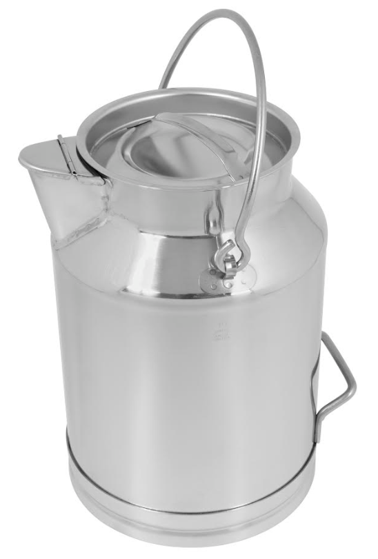 Transportflaska med lock och pip (rostfri) 5 L