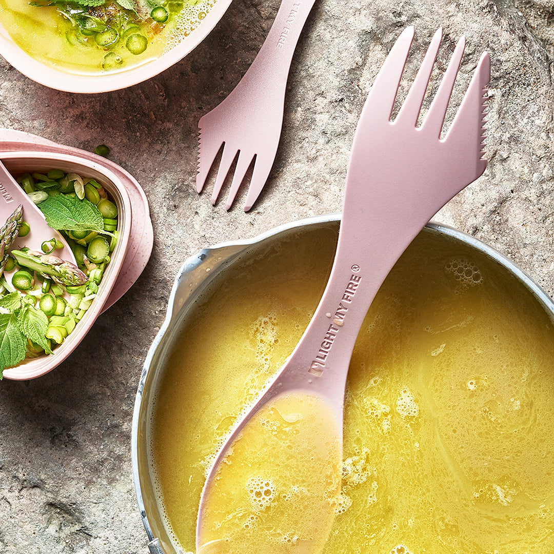 Spork medium 2-pack SANDYGREEN/DUSTYPINK / 2-PACK