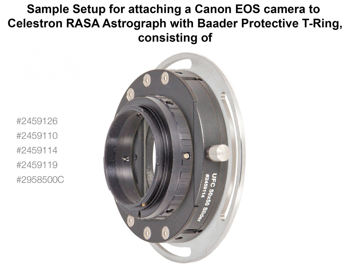 UFC S70 11” RASA Teleskop-Adapter (optisk höjd: 3 mm) 1 ST