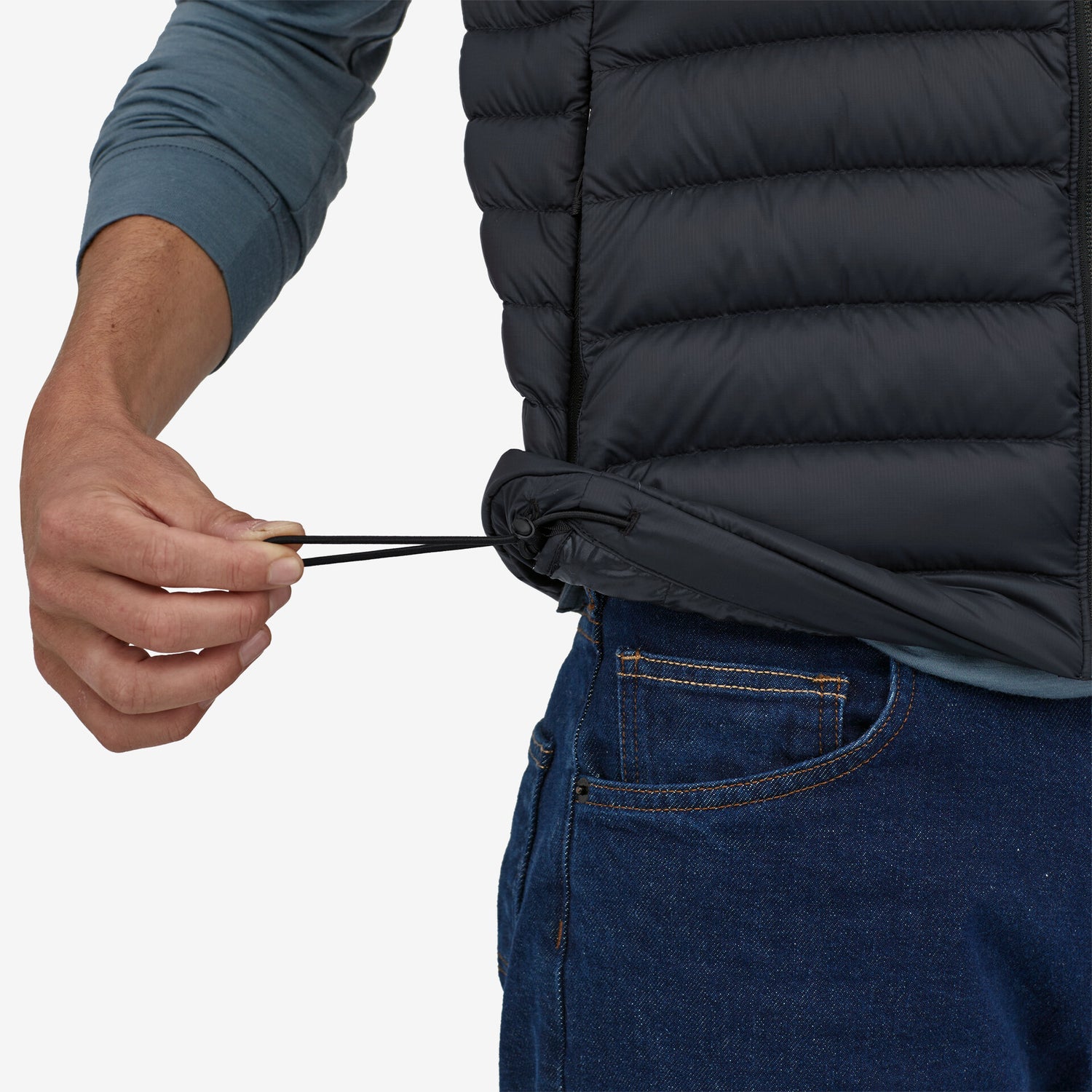 Men's Down Sweater Vest BLACK / XS