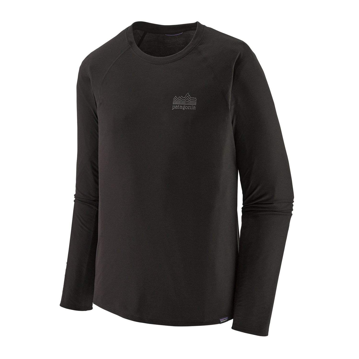 Men's L/S Cap Cool Trail Graphic Shirt STRATA STENCIL: BLACK / XS