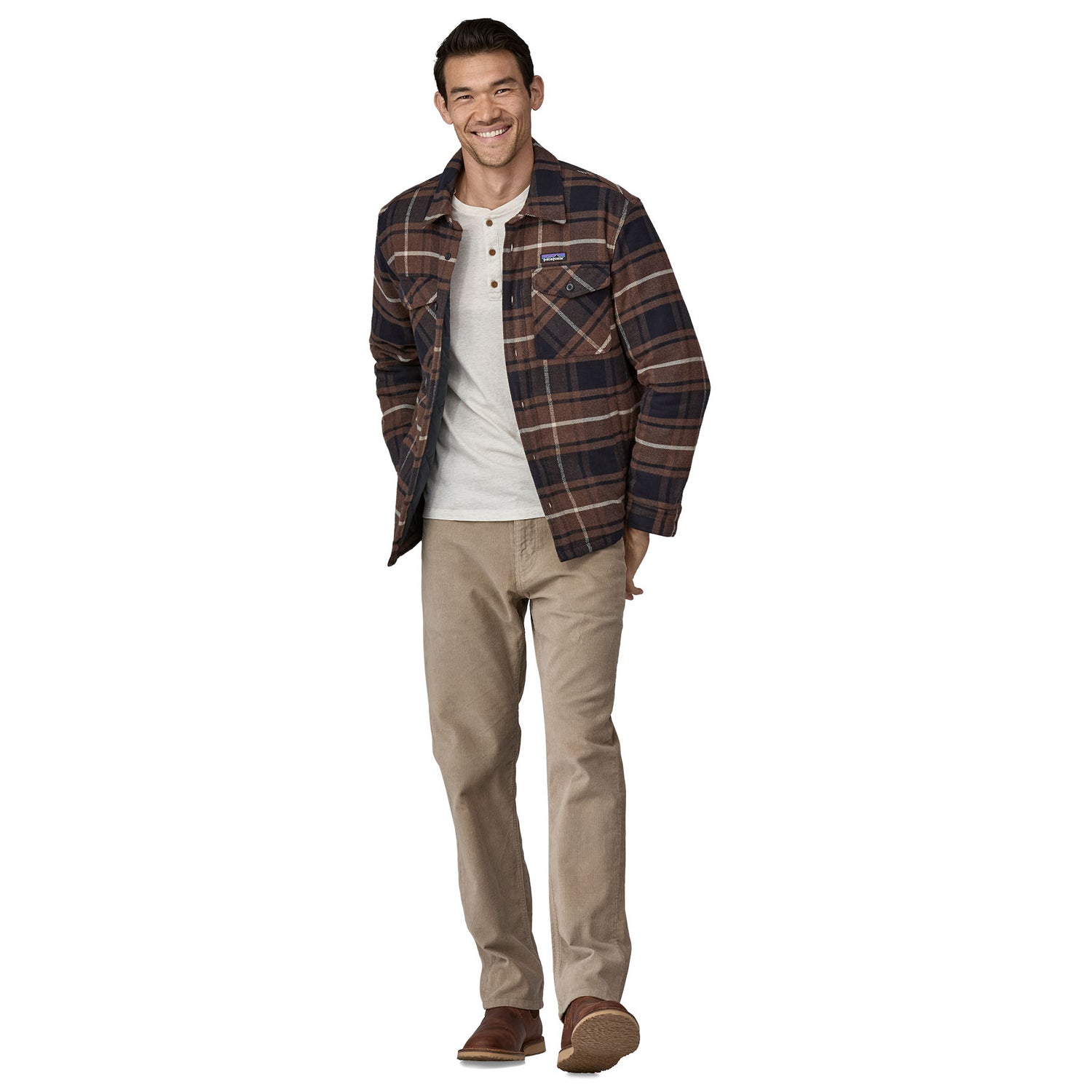 Men's LW Insulated Fjord Flannel Shirt OUTDOOR: MOLASSES BROWN / XS