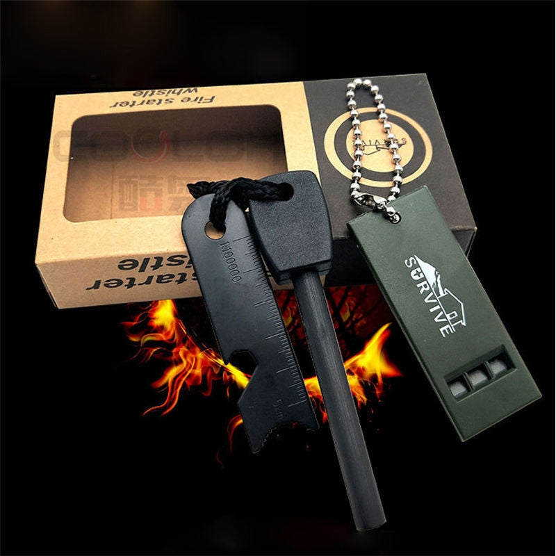 Eldstartare med visselpipa SVART/GRÖN / ONE SIZE