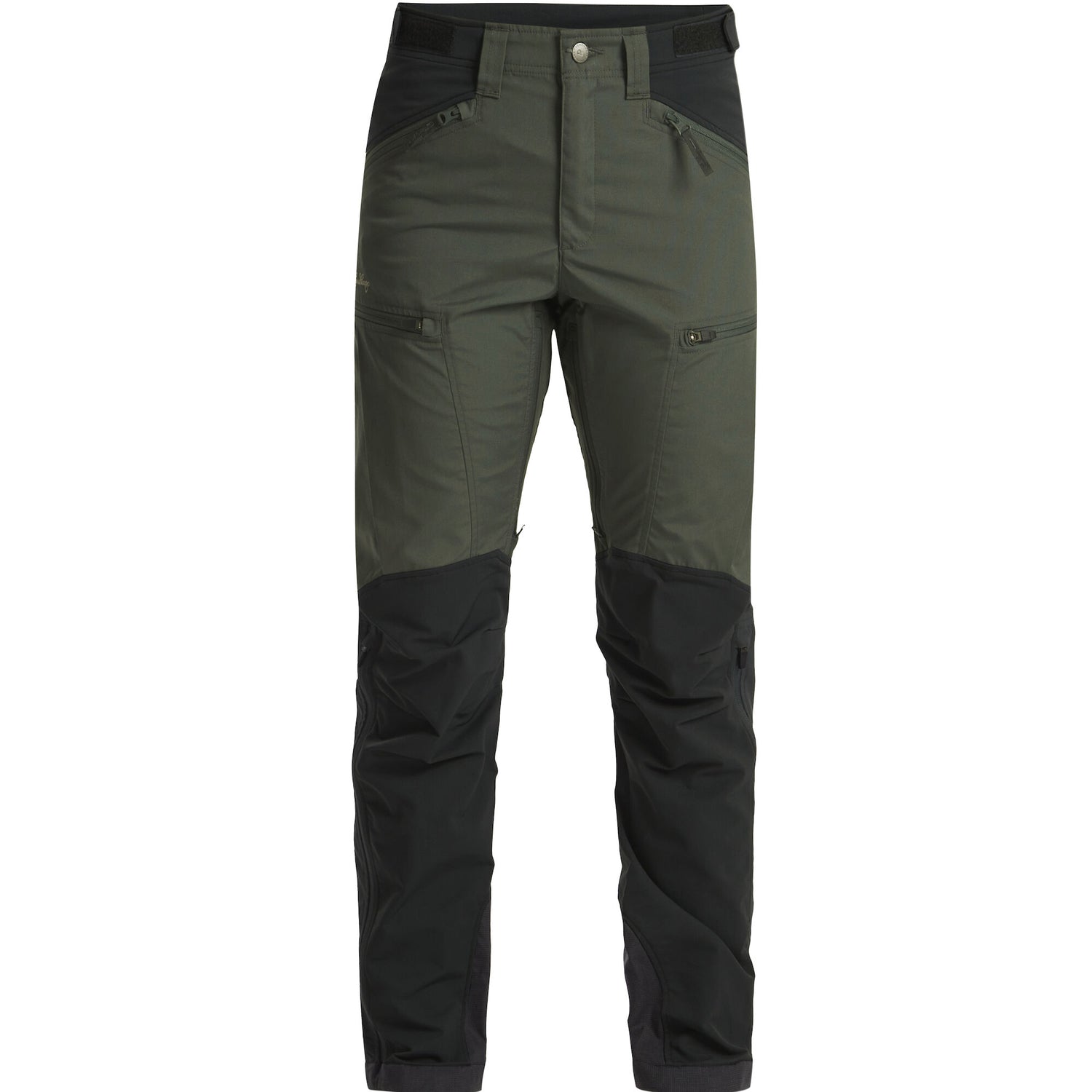 Makke Womens High Waist Curved Pant FOREST GREEN/BLACK / 36