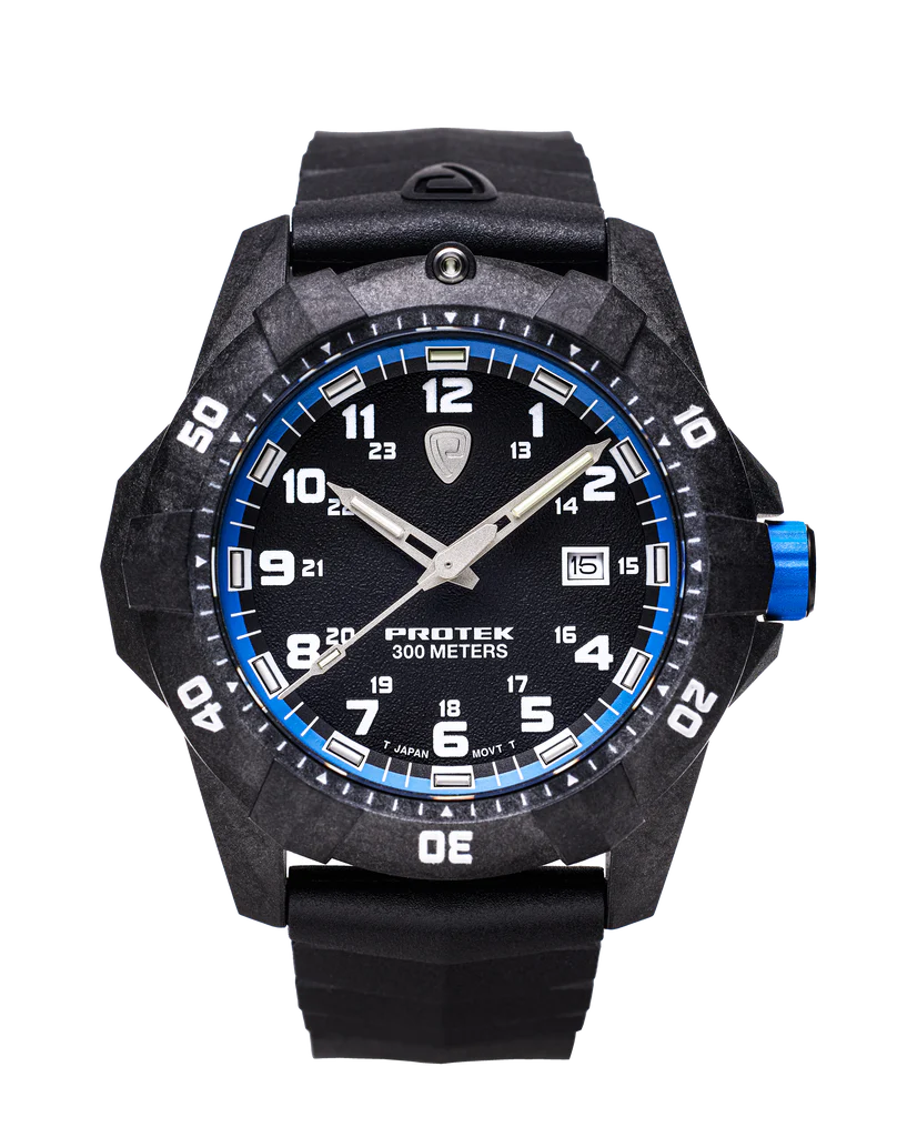 Carbon Composite Dive Series 1003 Svart Blå Med Svart Armband SVART BLÅ MED SVART ARMBAND / 1 ST