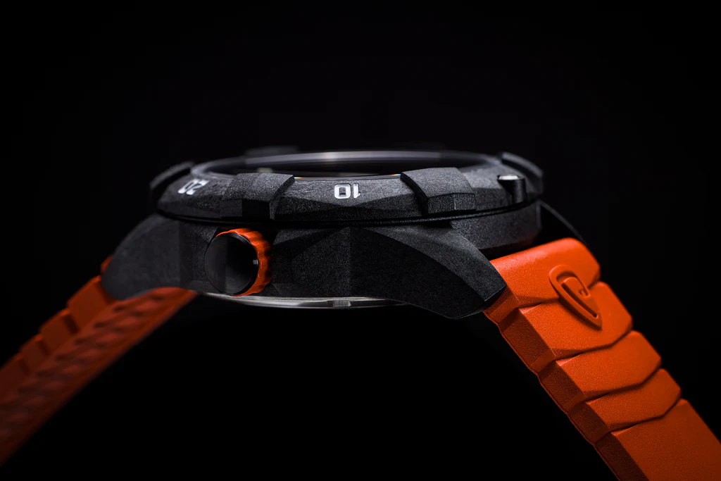 Carbon Composite Dive Series 10040 Svart Orange Med Orange Armband SVART ORANGE MED ORANGE ARMBAND / 1 ST